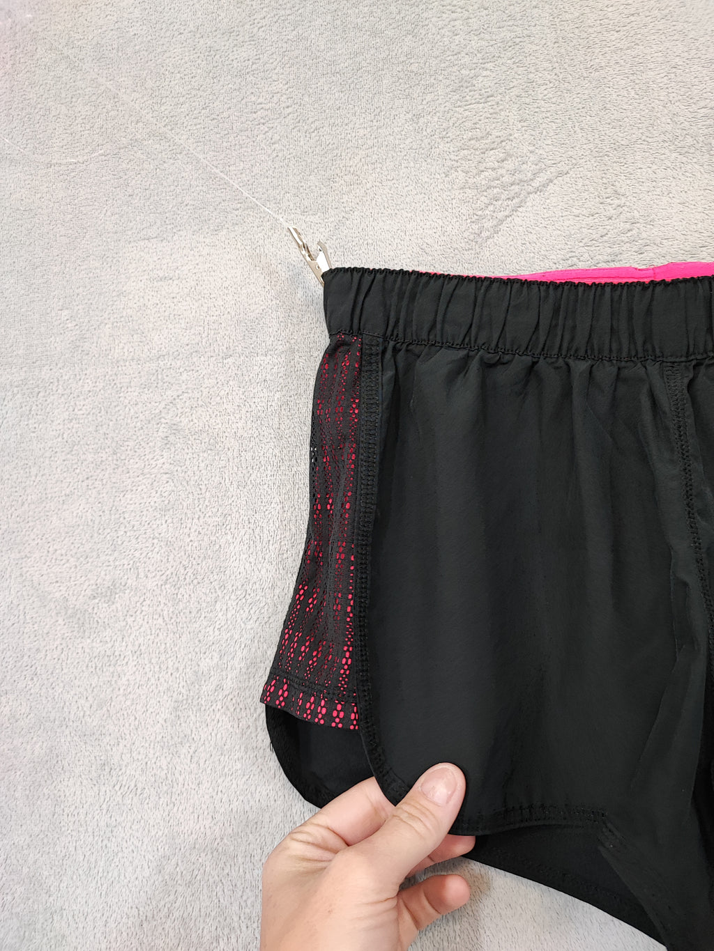 Champion C9 Pink Black Gym Shorts Women Size Small Female Running Workout Mesh
