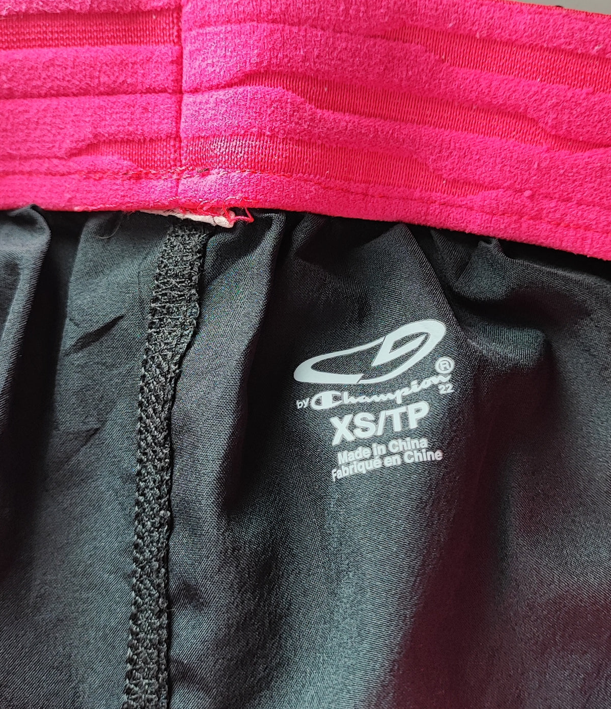 Champion C9 Pink Black Gym Shorts Women Size Small Female Running Workout Mesh