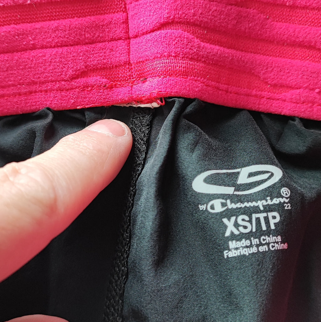 Champion C9 Pink Black Gym Shorts Women Size Small Female Running Workout Mesh