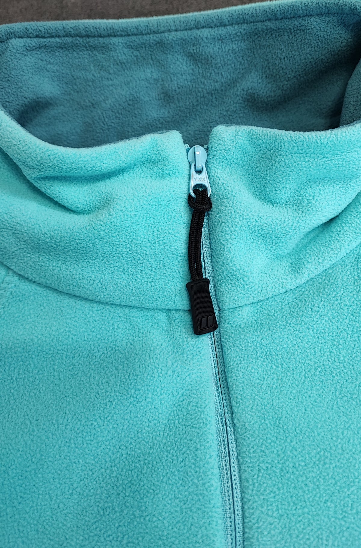 Vintage Berghaus Plain Turquoise Blue Half Zip Fleece Pullover Women UK 12 14