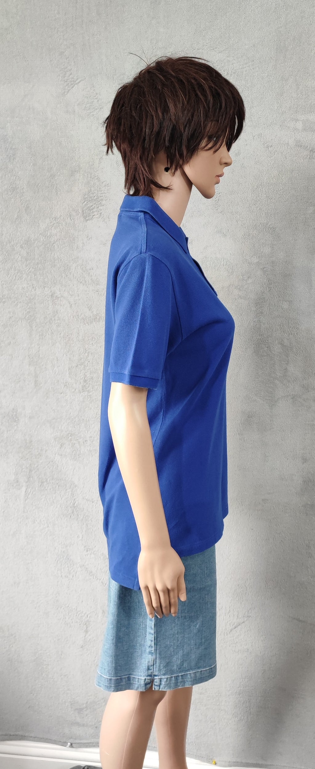 Vintage Ralph Lauren Embroidered Polo Shirt Faded Blue Retro 90s Size Small S