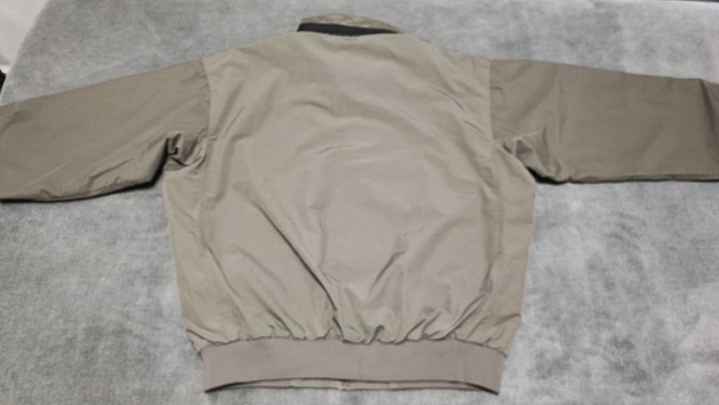 Vintage Columbia Plain Khaki Tan Nylon Technical Shell Jacket Men Size 3XL