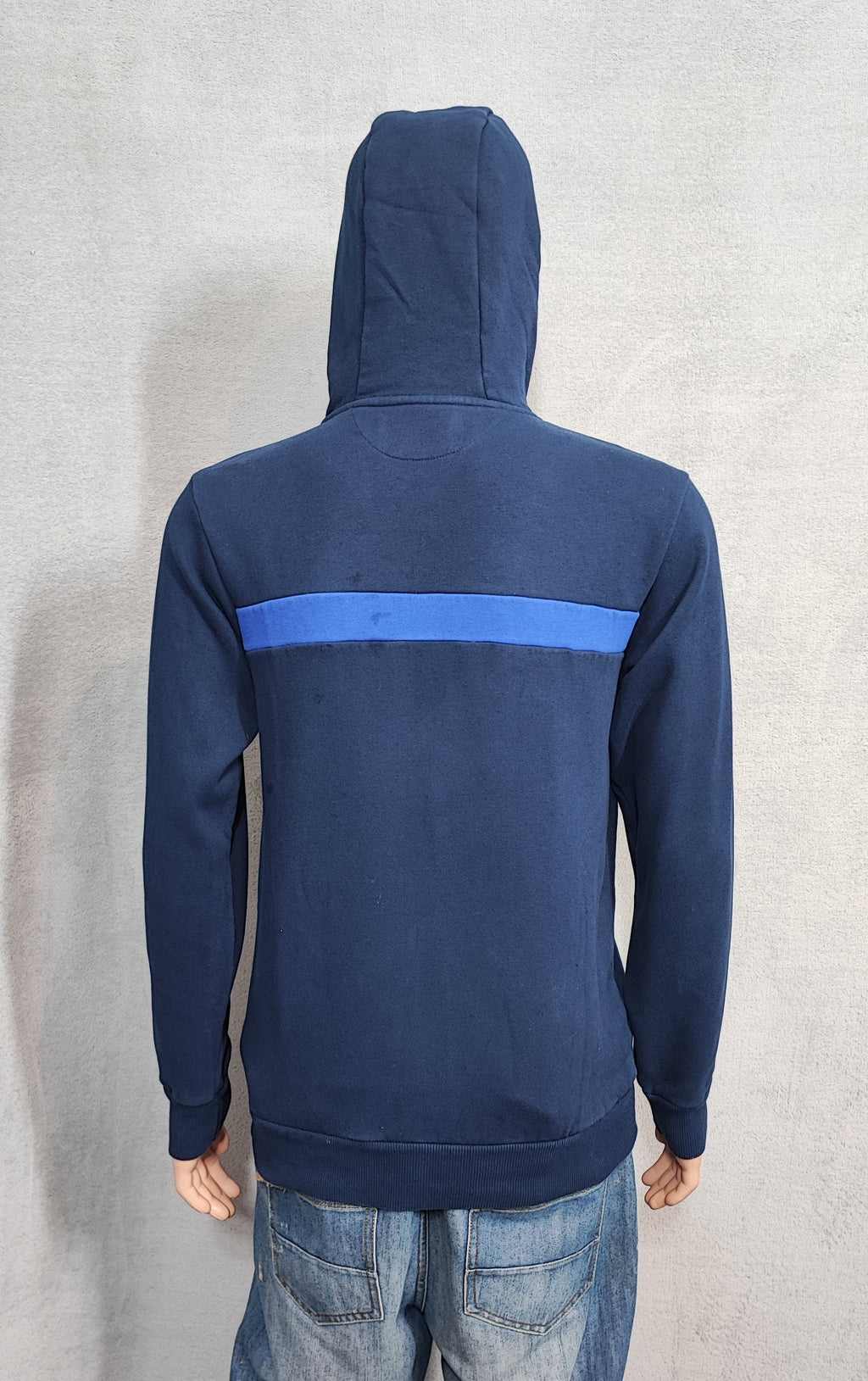 Vintage adidas Striped Hooded Track Jacket Faded Blue Men Size Medium