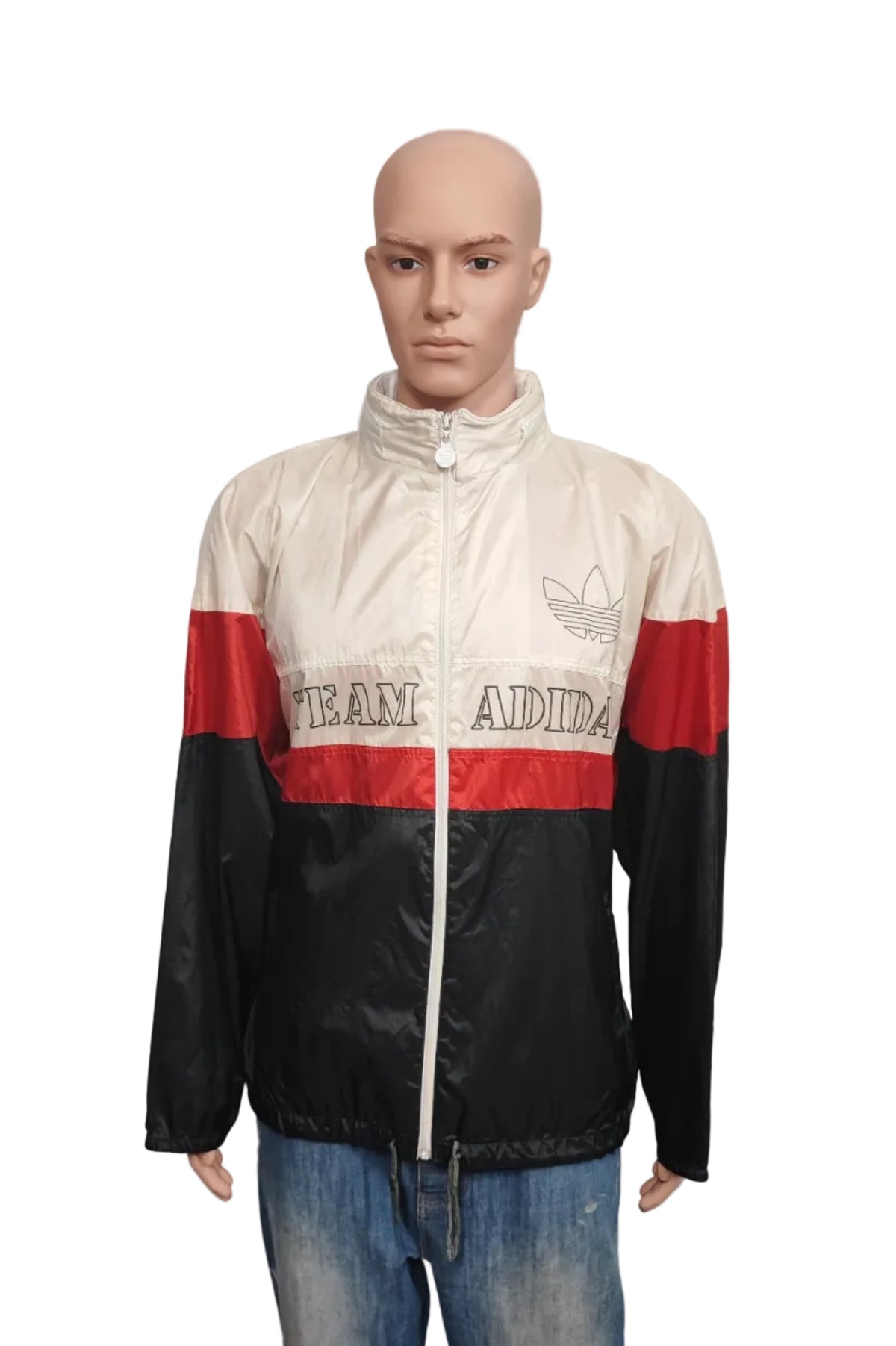 Vintage adidas Team Colour Block Long Sleeve Windbreaker Jacket Men Size XL