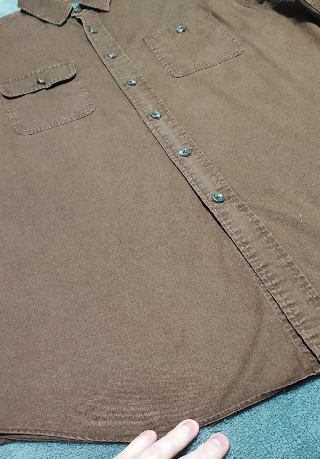Vintage Polo Ralph Lauren Utility Long Sleeve Shirt Faded Brown Men's Size XL
