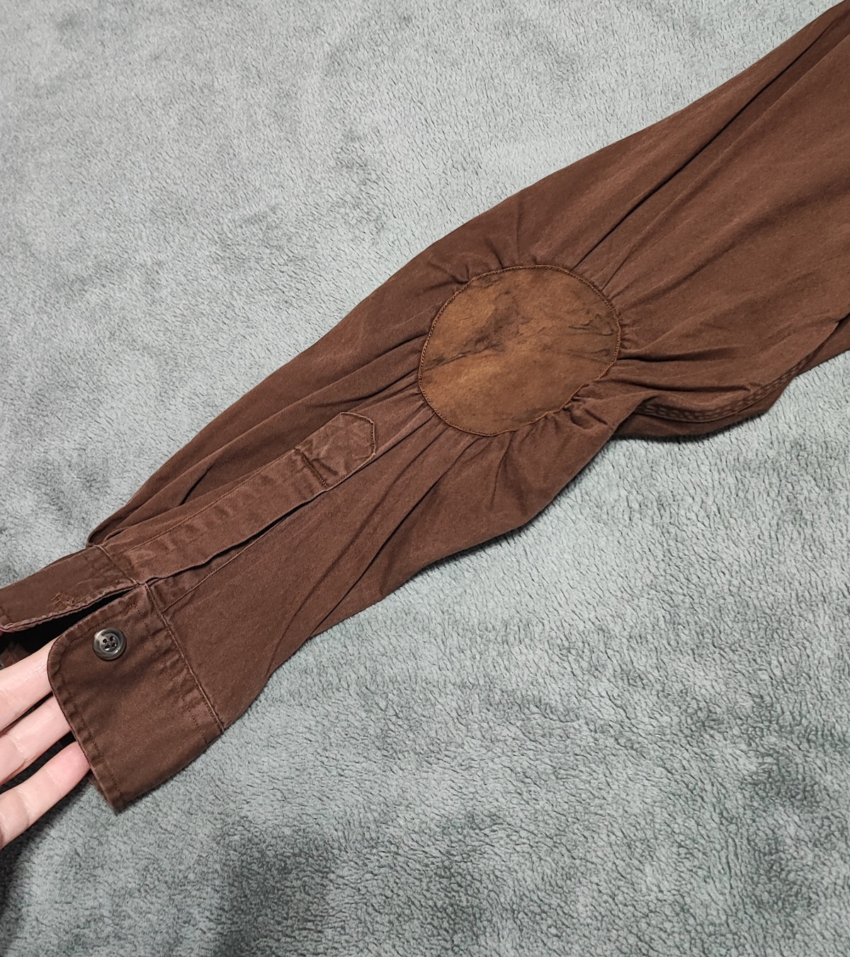 Vintage Polo Ralph Lauren Utility Long Sleeve Shirt Faded Brown Men's Size XL
