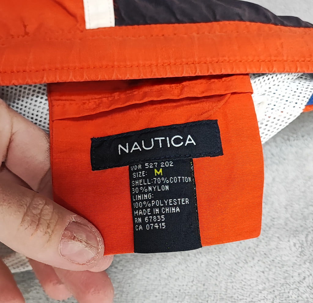 Nautica Orange Swim Shorts Men Size 38 Waist Beach Board Shorts Mesh Lined