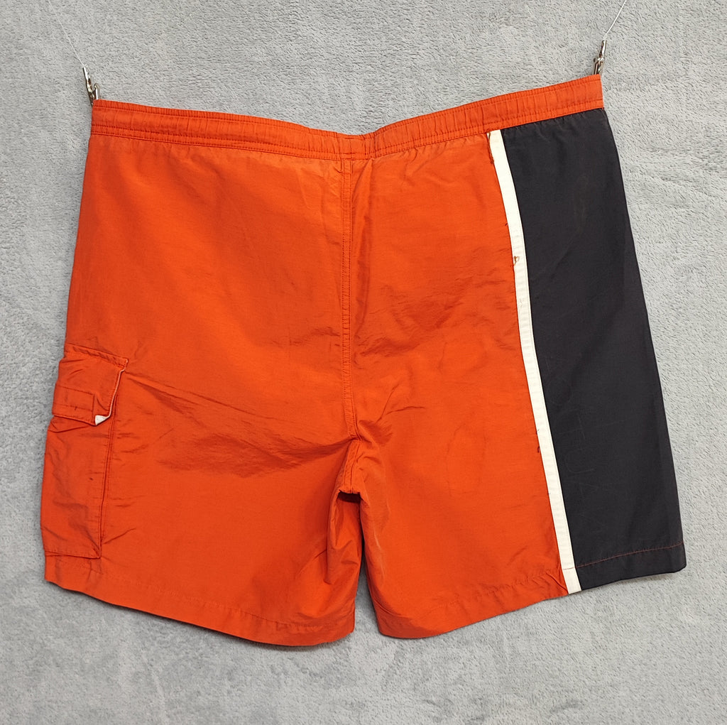 Nautica Orange Swim Shorts Men Size 38 Waist Beach Board Shorts Mesh Lined