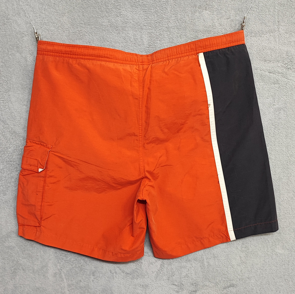 Nautica Orange Swim Shorts Men Size 38 Waist Beach Board Shorts Mesh Lined