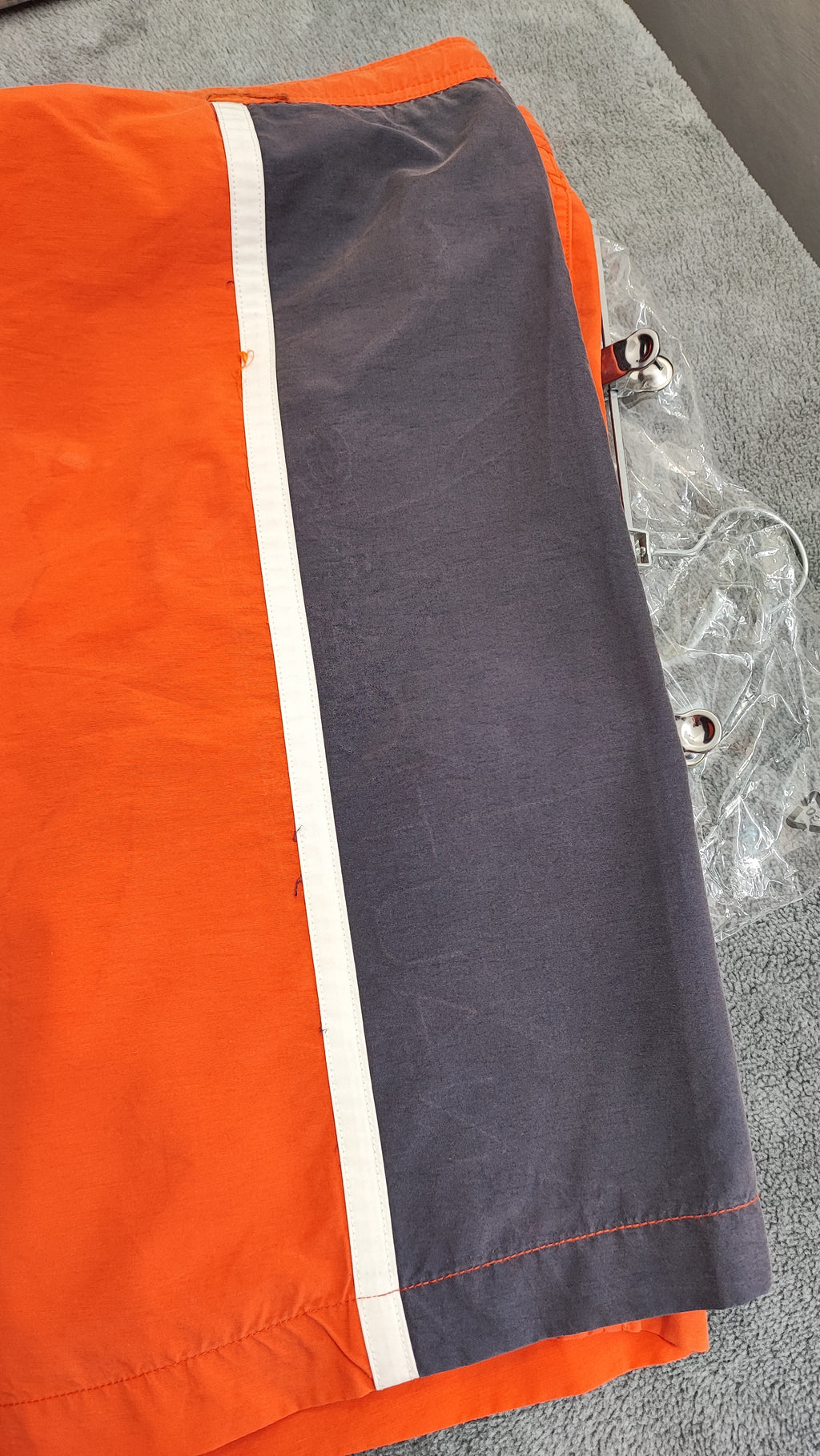 Nautica Orange Swim Shorts Men Size 38 Waist Beach Board Shorts Mesh Lined