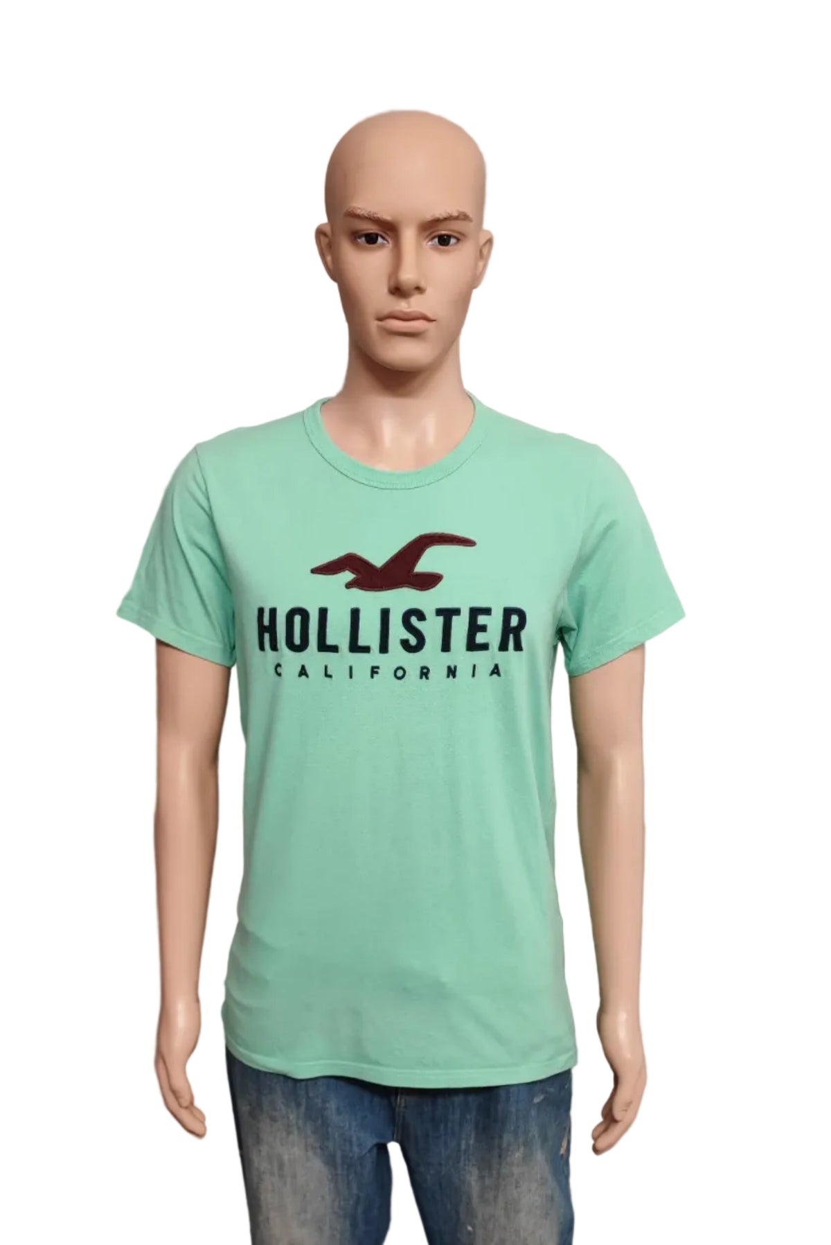 Vintage Hollister Graphic T-Shirt Faded Green Retro Y2K Men's Size Small S