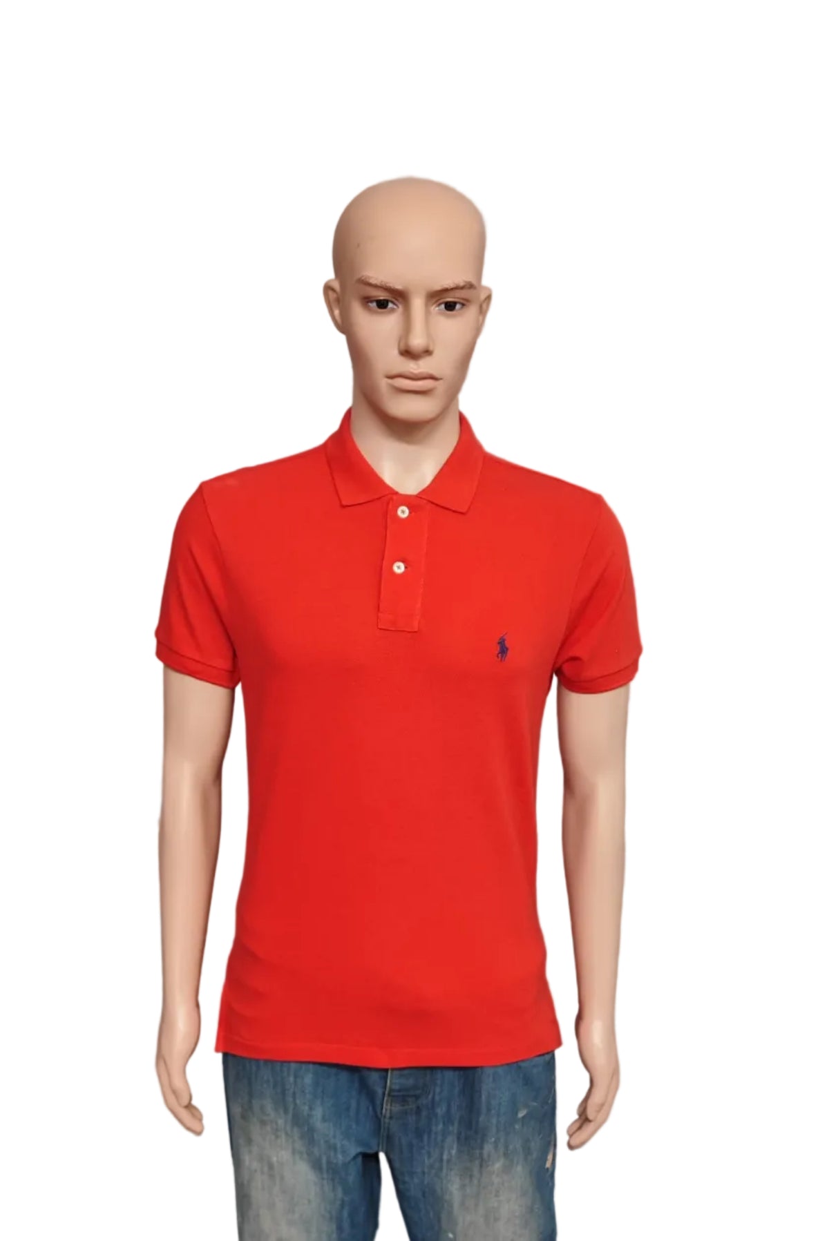 Vintage Ralph Lauren Embroidered Pony Polo Shirt Red Retro 90s Men's Size Small S