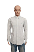 Vintage Polo Ralph Lauren Checked Long Sleeve Plaid Casual Shirt White Men's XL