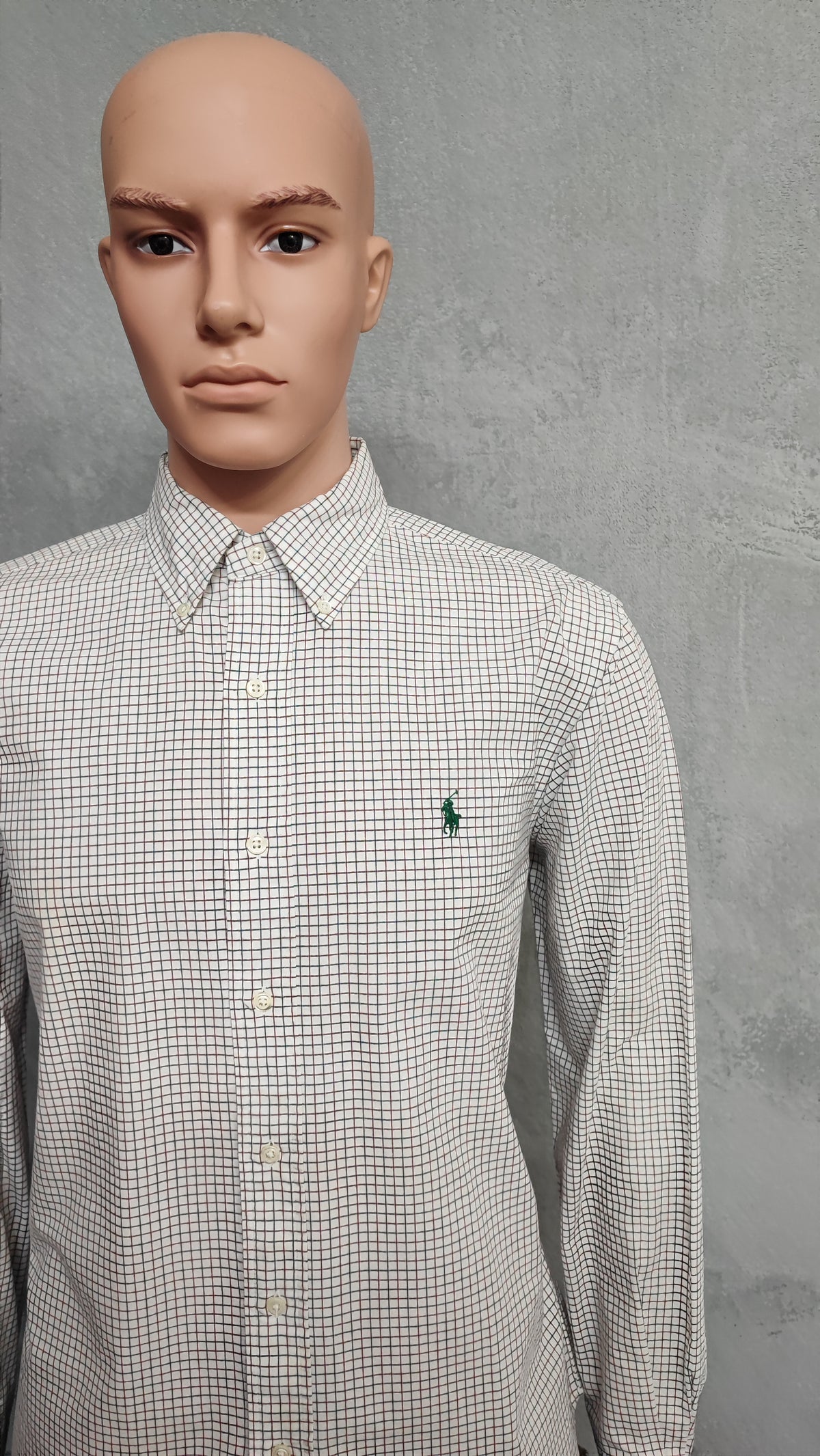 Vintage Polo Ralph Lauren Checked Long Sleeve Plaid Casual Shirt White Men's XL