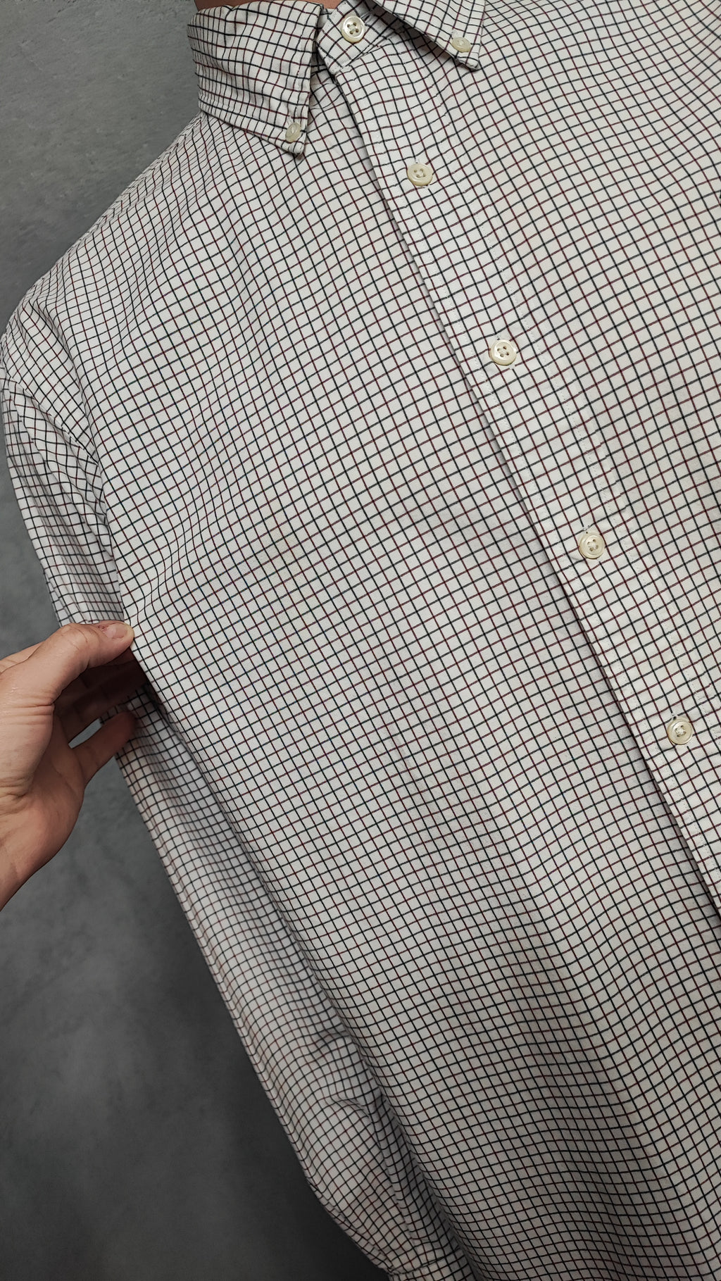 Vintage Polo Ralph Lauren Checked Long Sleeve Plaid Casual Shirt White Men's XL