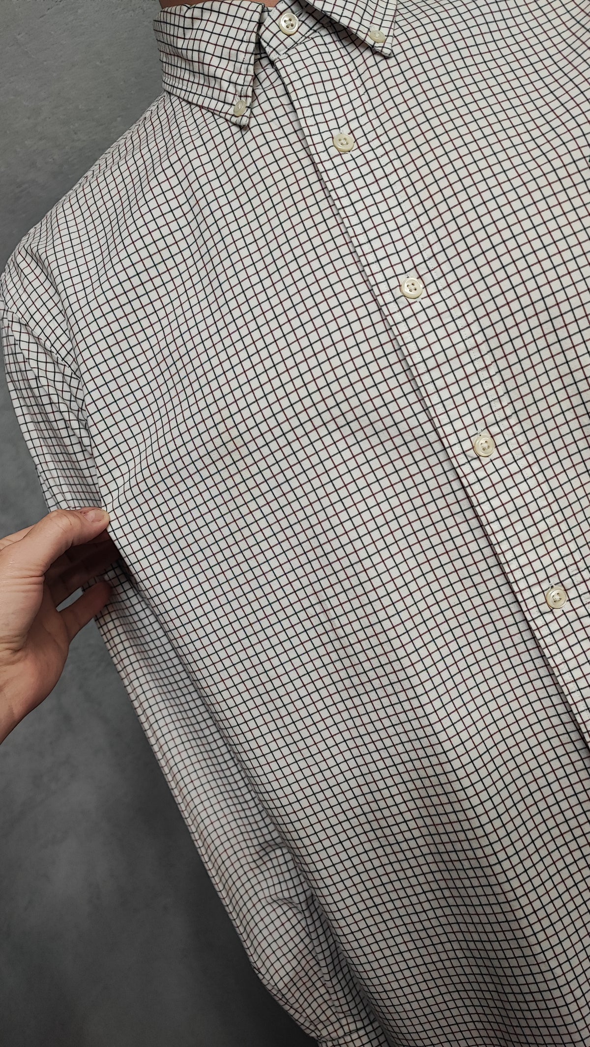 Vintage Polo Ralph Lauren Checked Long Sleeve Plaid Casual Shirt White Men's XL