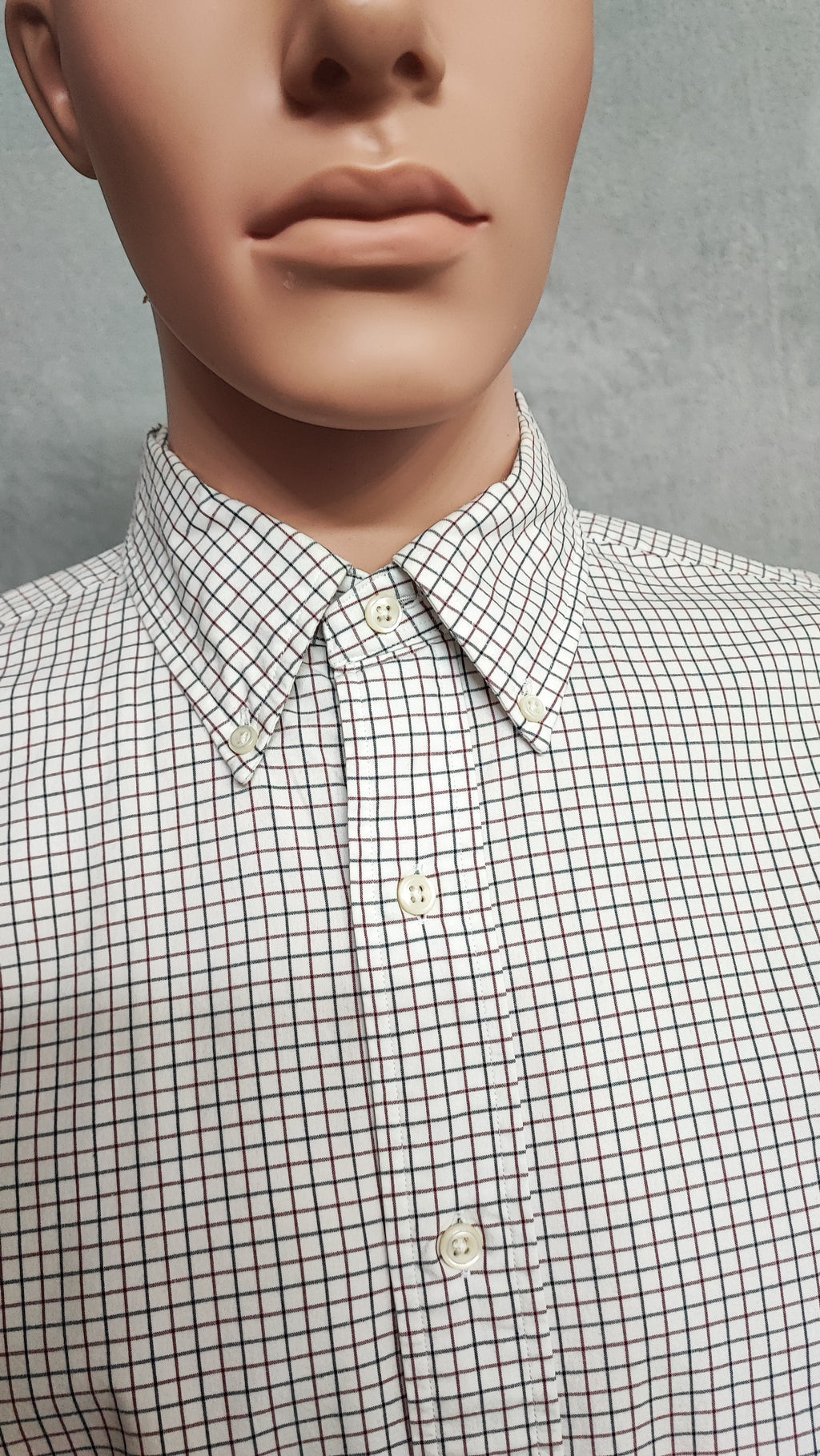 Vintage Polo Ralph Lauren Checked Long Sleeve Plaid Casual Shirt White Men's XL