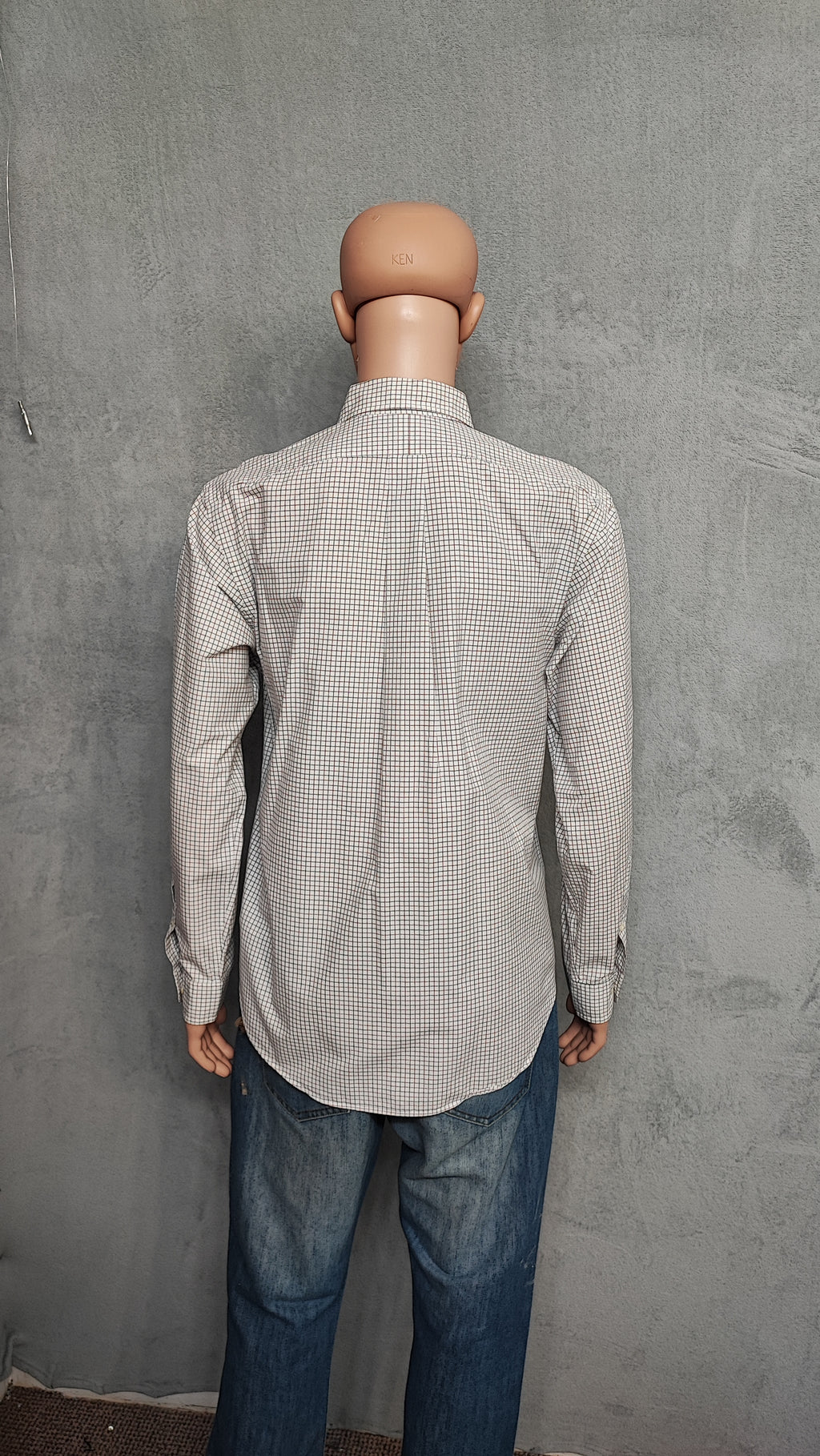 Vintage Polo Ralph Lauren Checked Long Sleeve Plaid Casual Shirt White Men's XL