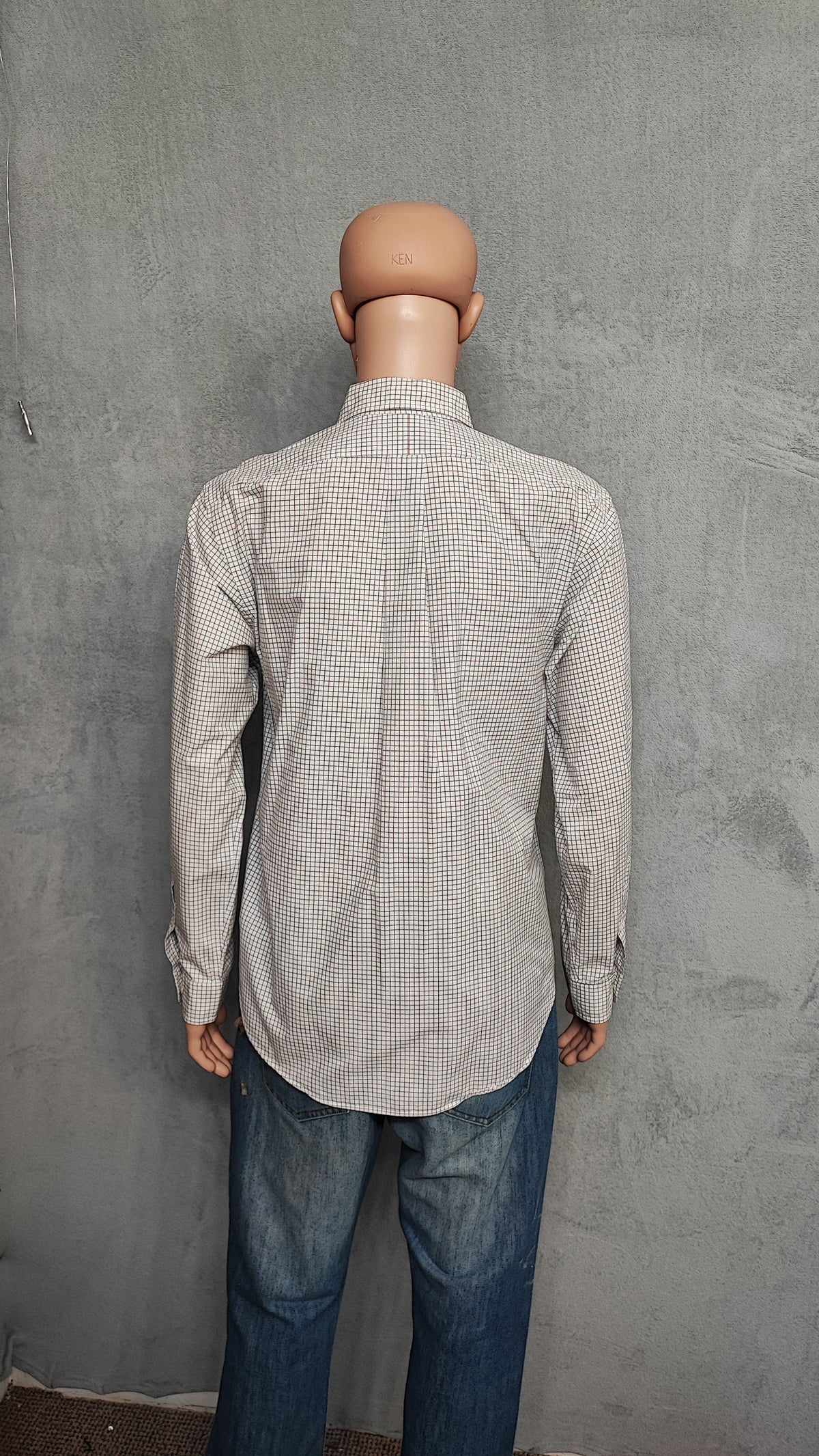 Vintage Polo Ralph Lauren Checked Long Sleeve Plaid Casual Shirt White Men's XL