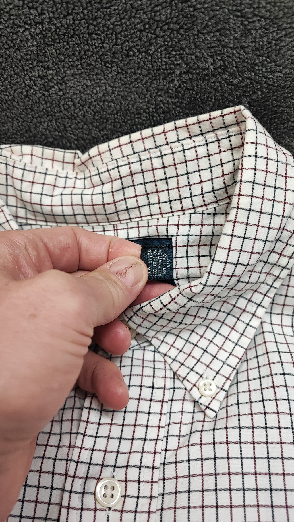 Vintage Polo Ralph Lauren Checked Long Sleeve Plaid Casual Shirt White Men's XL
