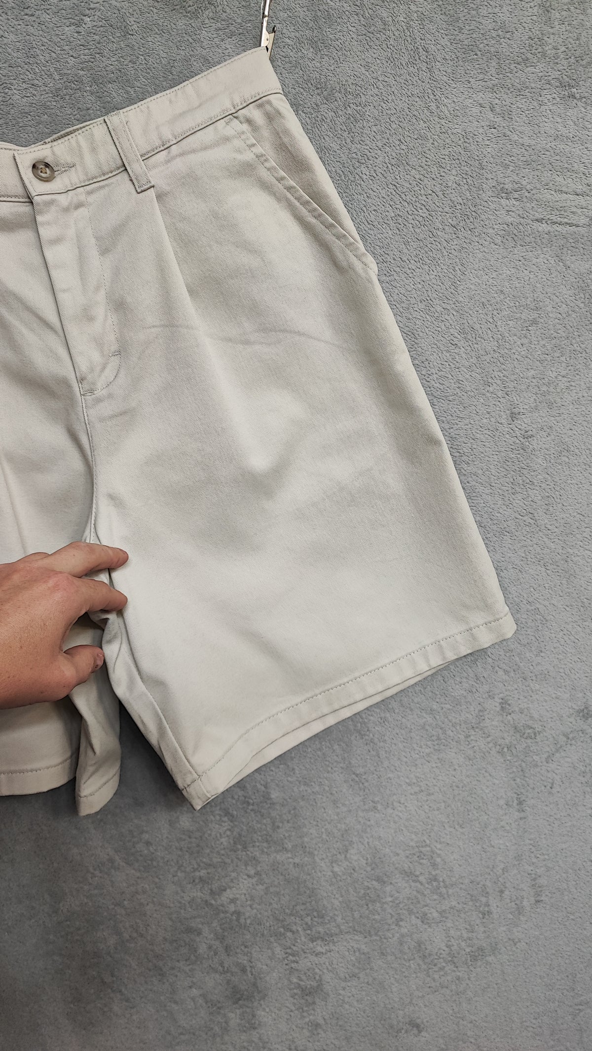 Lee Cream Chino Shorts Women Size 28 Waist Smart Casual Summer Pleated Jorts