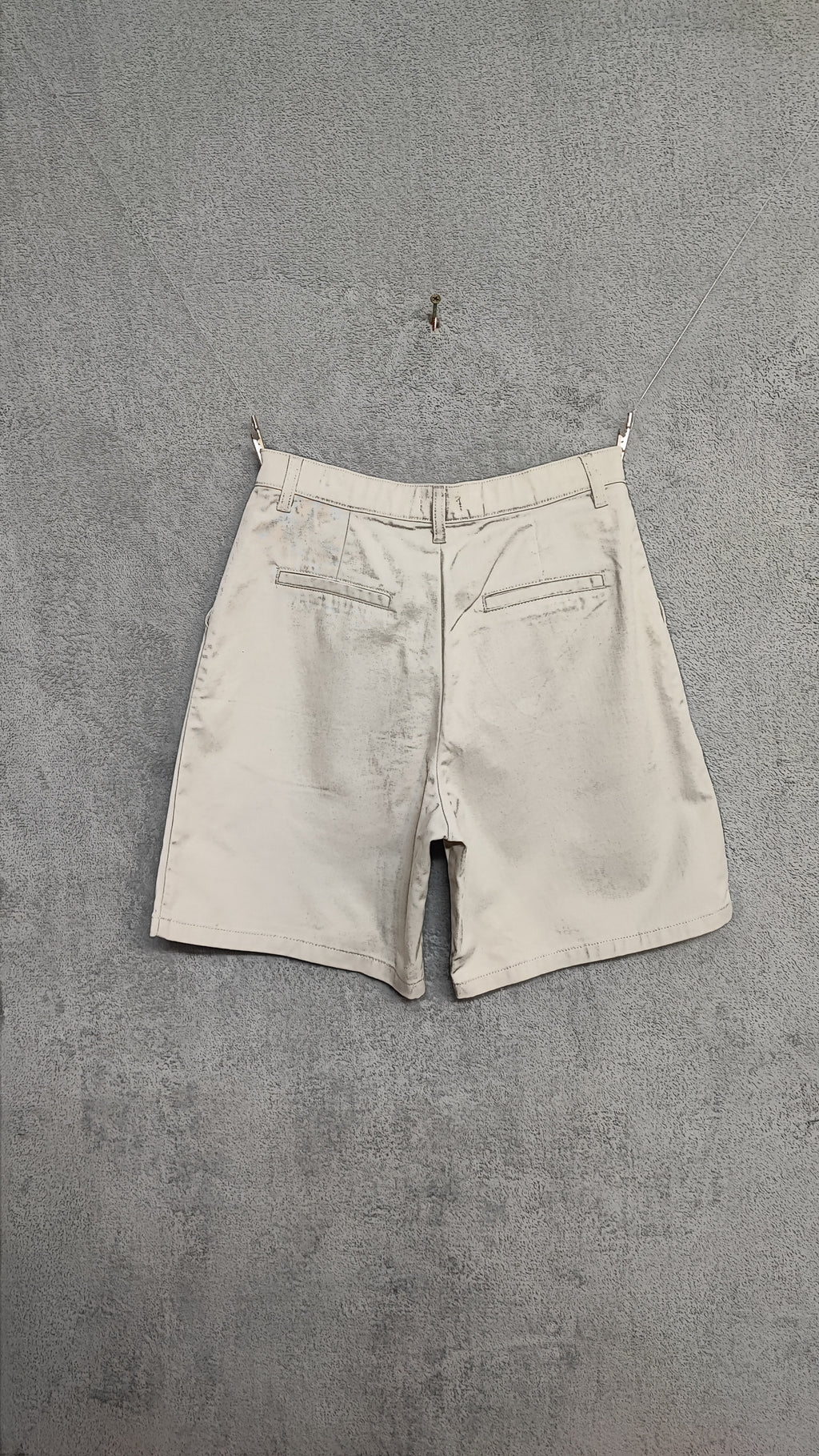 Lee Cream Chino Shorts Women Size 28 Waist Smart Casual Summer Pleated Jorts