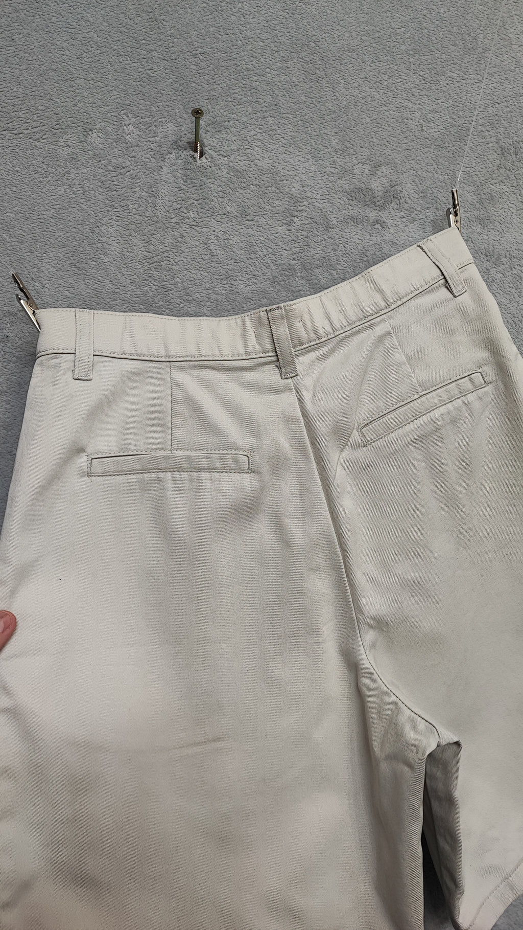 Lee Cream Chino Shorts Women Size 28 Waist Smart Casual Summer Pleated Jorts