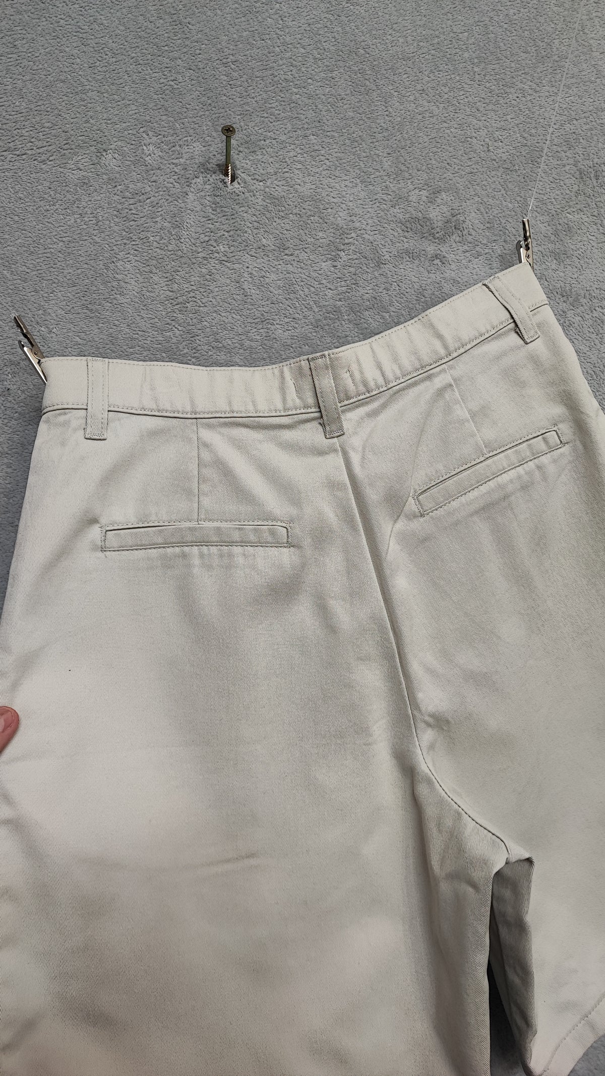 Lee Cream Chino Shorts Women Size 28 Waist Smart Casual Summer Pleated Jorts