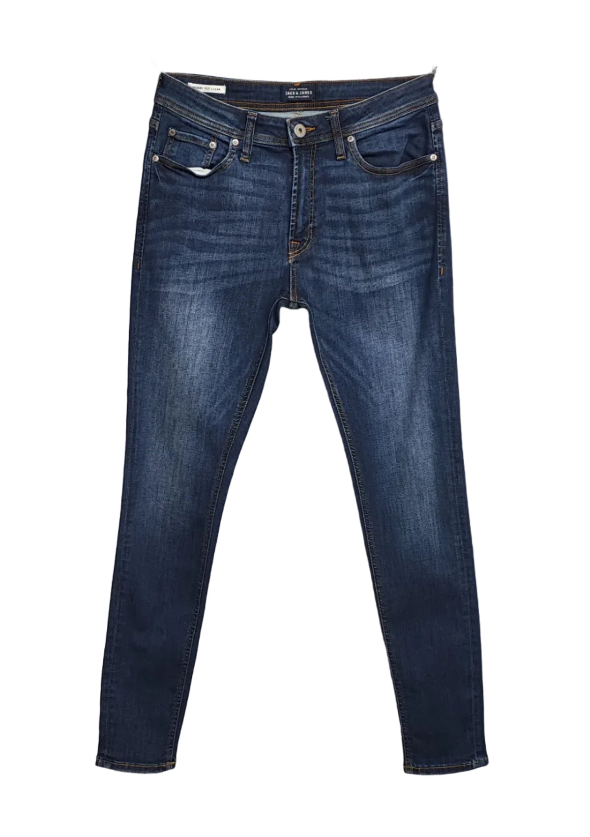 Vintage Jack & Jones Navy Blue Wash Jeans Y2K Retro Streetwear Men's W30 L32