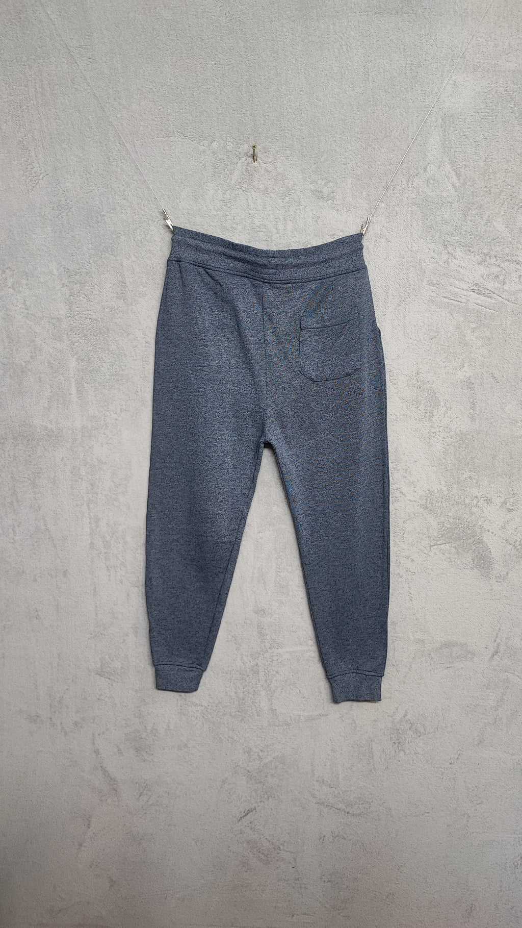 Vintage Cedarwood State Plain Blue Elastic Drawstring Bottoms Joggers Size M