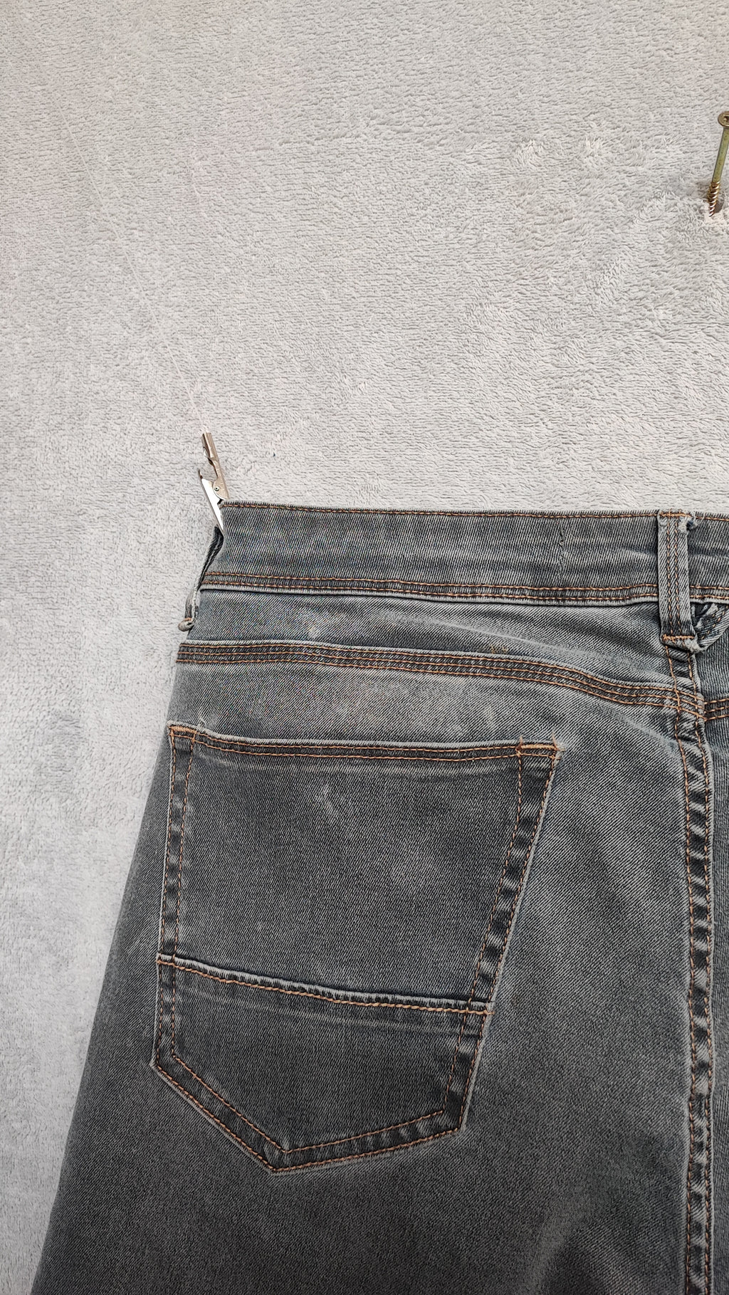 Vintage Burton Menswear Grey Denim Jeans Y2K Indie Retro Stretch Slim Men's W33