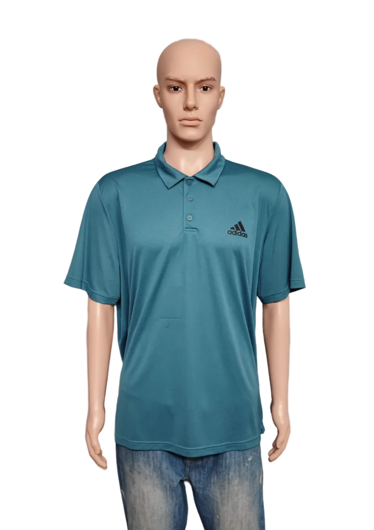 adidas Golf Polo Shirt Teal Green Mens XL Primegreen Performance Short Sleeve Top
