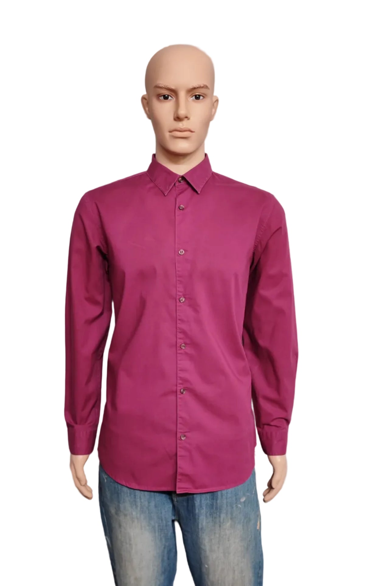 Vintage Calvin Klein Long Sleeve Minimalist Y2K Casual Shirt Lilac Pink Size M