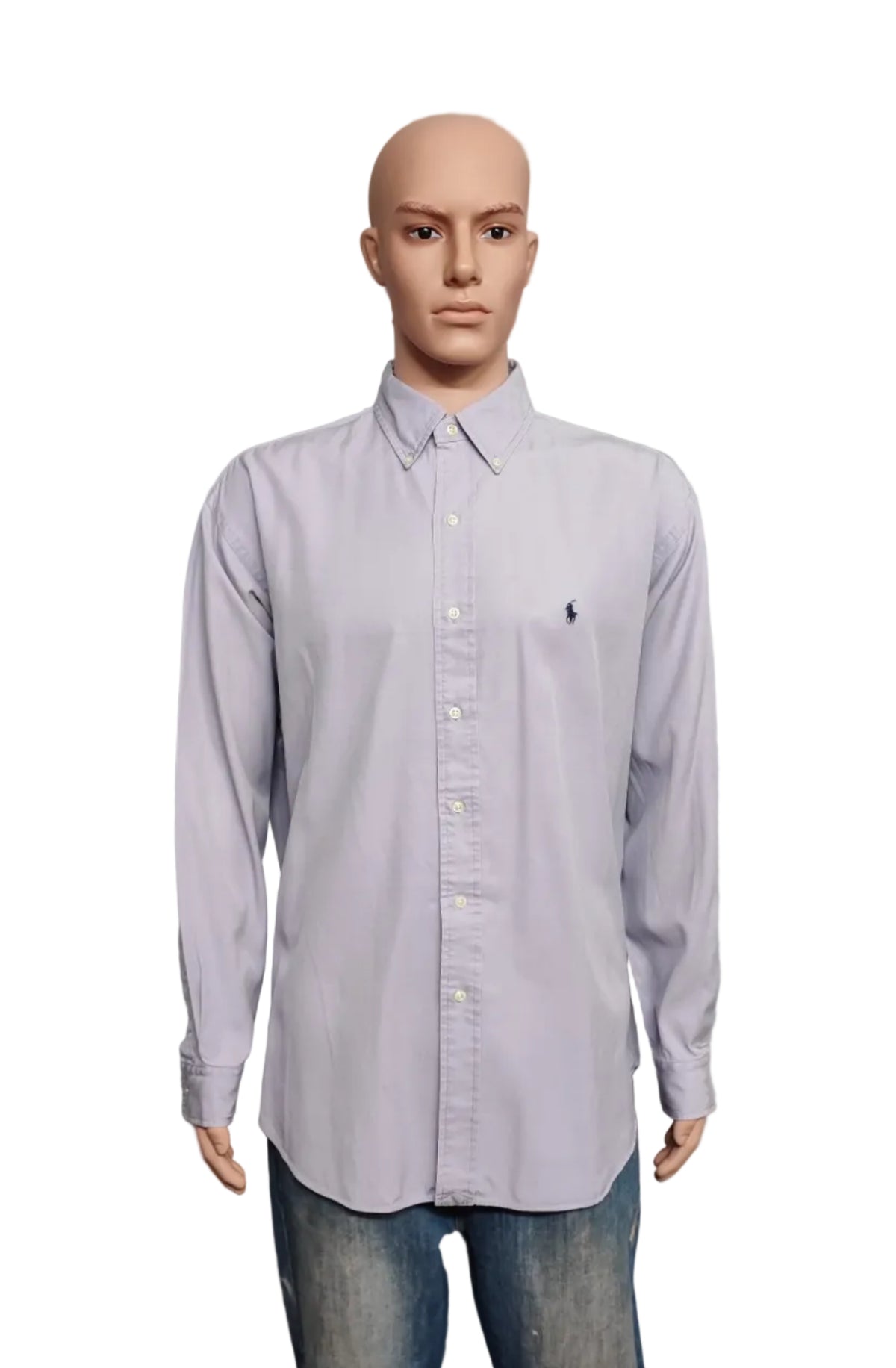 Vintage Polo Ralph Lauren Blake Silk Blend Long Sleeve Shirt Lilac Men Size XXL