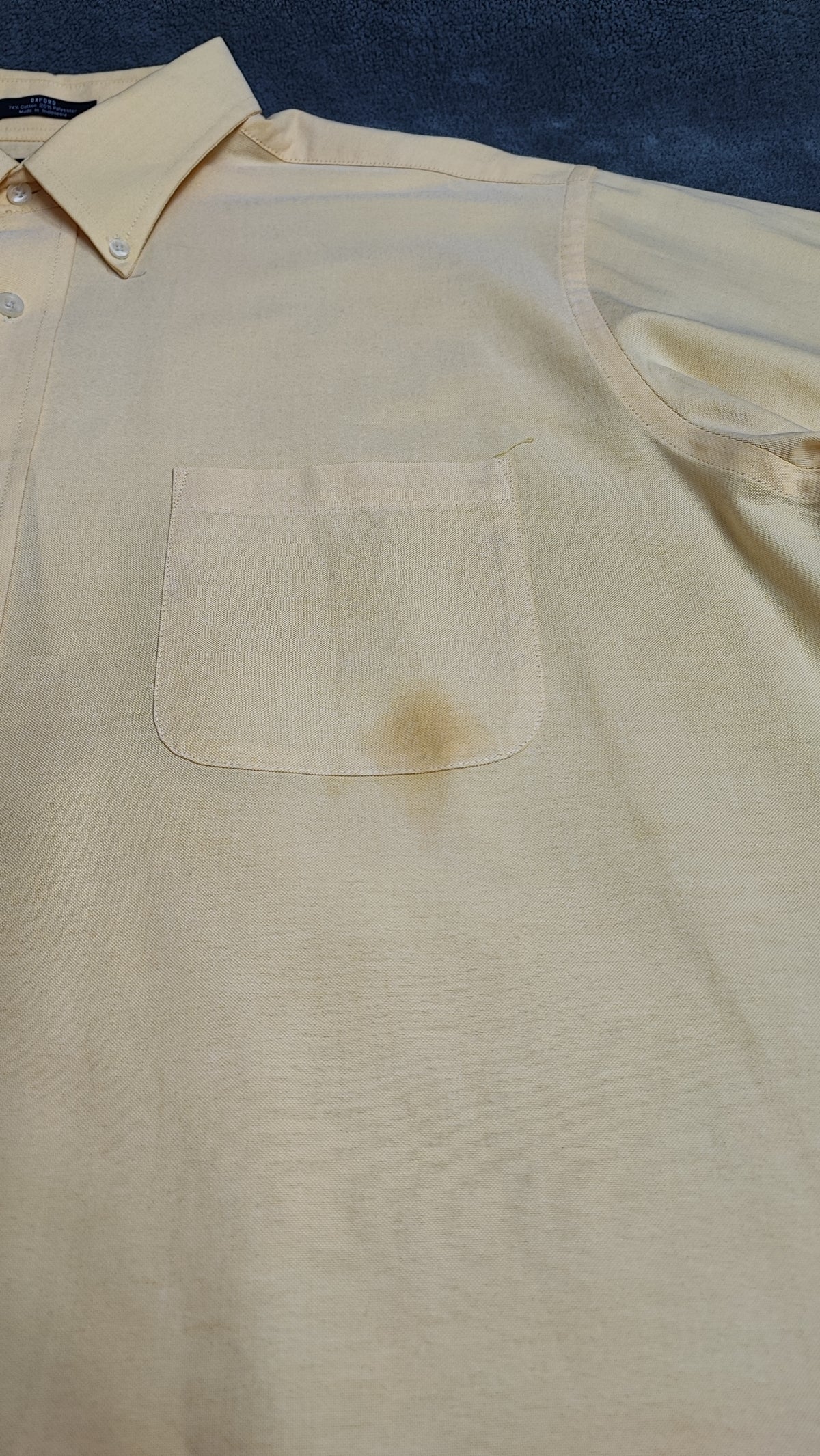 Vintage Chaps Plain Long Sleeve Button Down Shirt Pale Yellow Men Size XXL