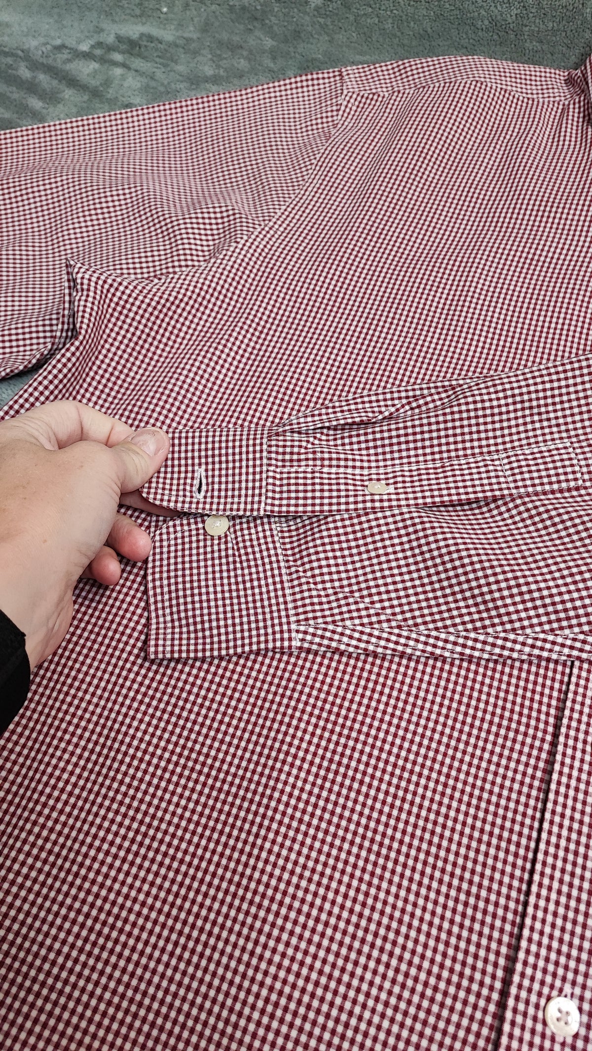 Vintage Chaps Checked Long Sleeve Shirt Red White Men's Size XXL Oversized