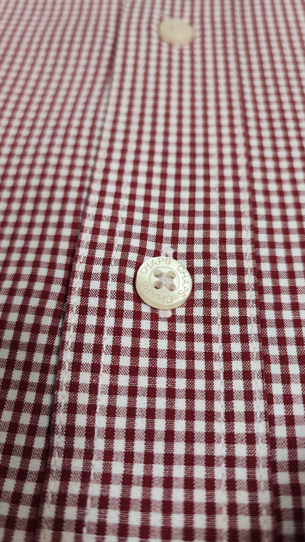 Vintage Chaps Checked Long Sleeve Shirt Red White Men's Size XXL Oversized