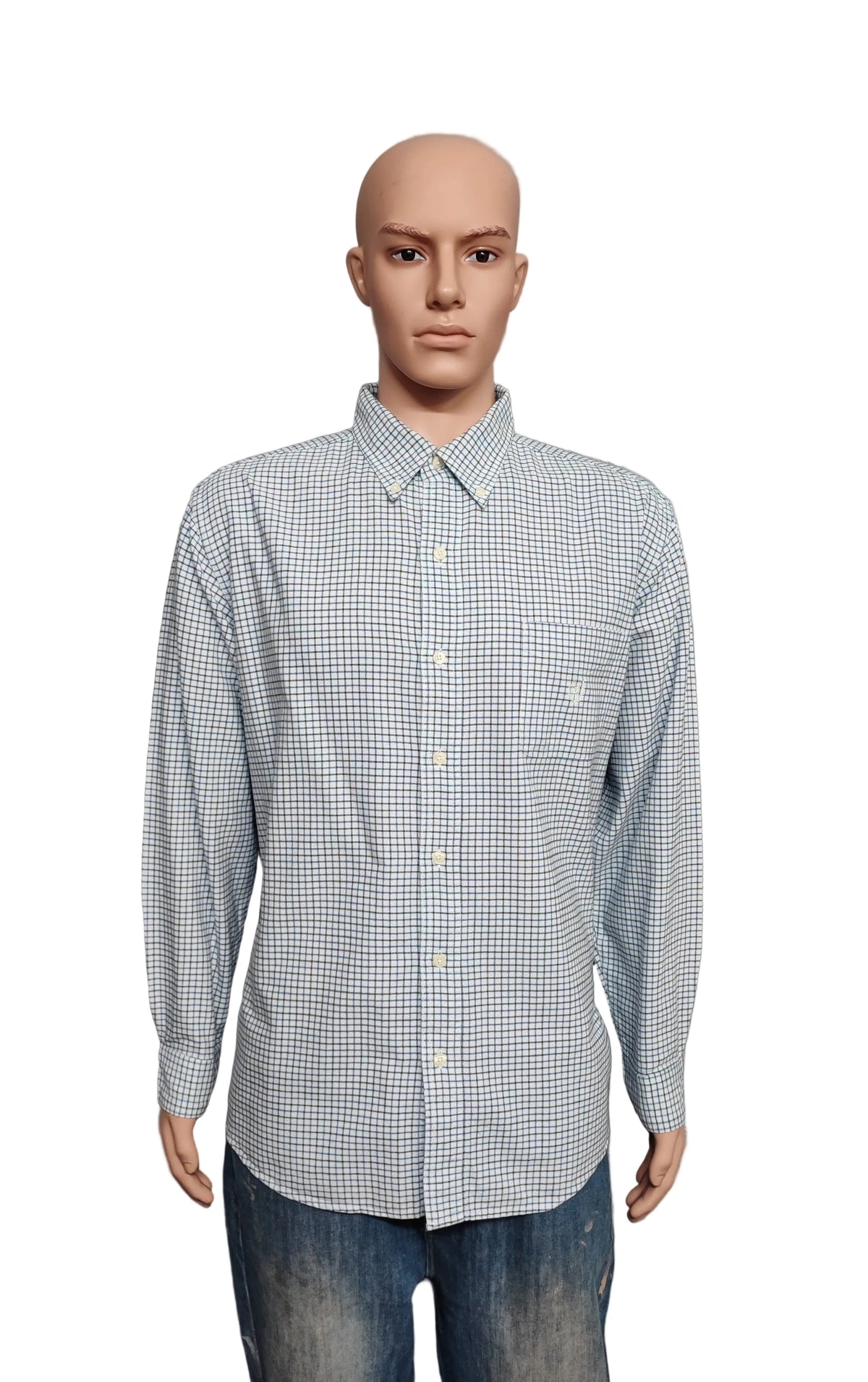 Vintage Chaps Checked Long Sleeve Casual Preppy Plaid Shirt Men's Size XXL
