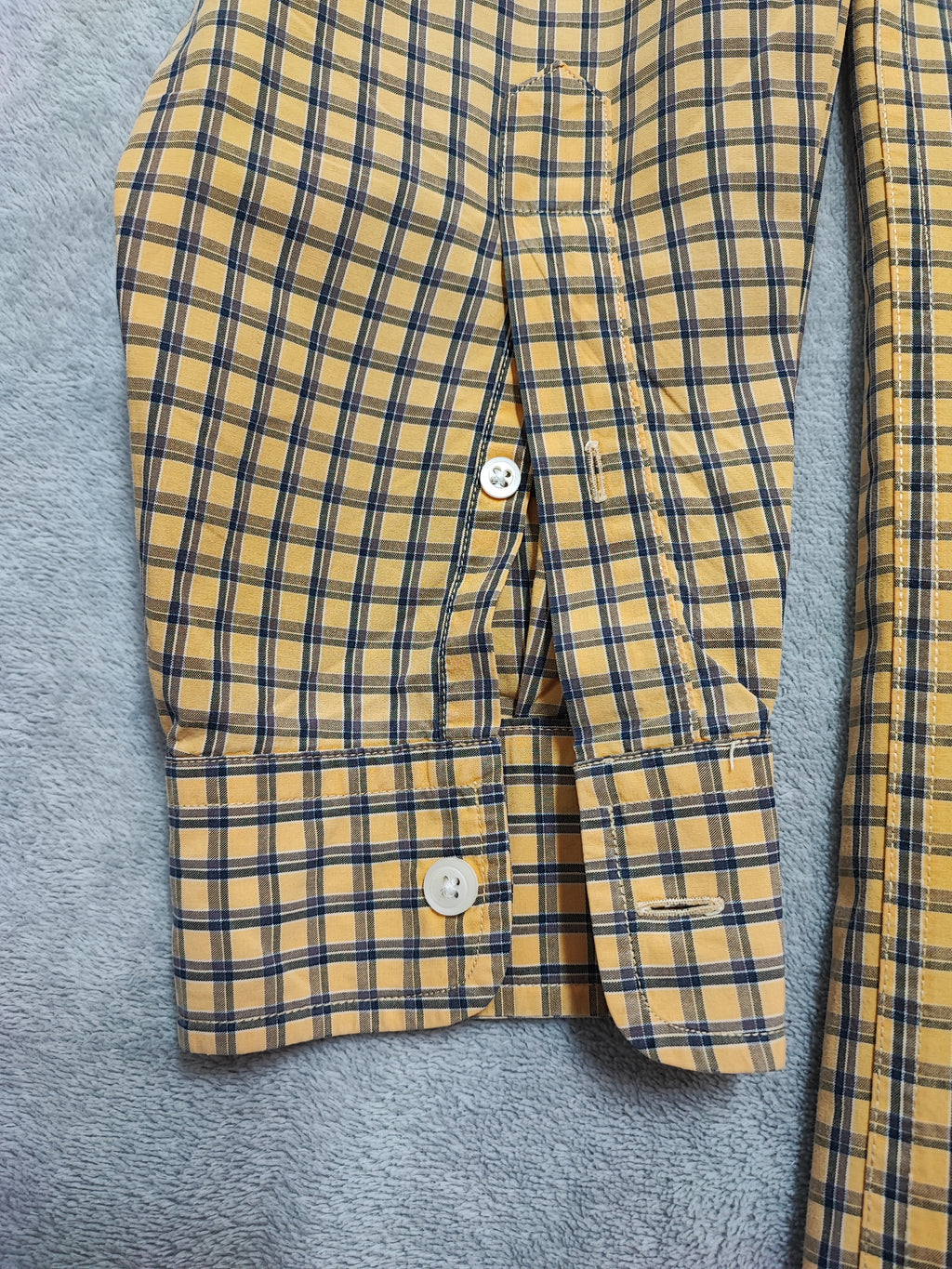 Vintage Nautica Checked Long Sleeve Plaid Lumberjack Shirt Yellow Men Size Large