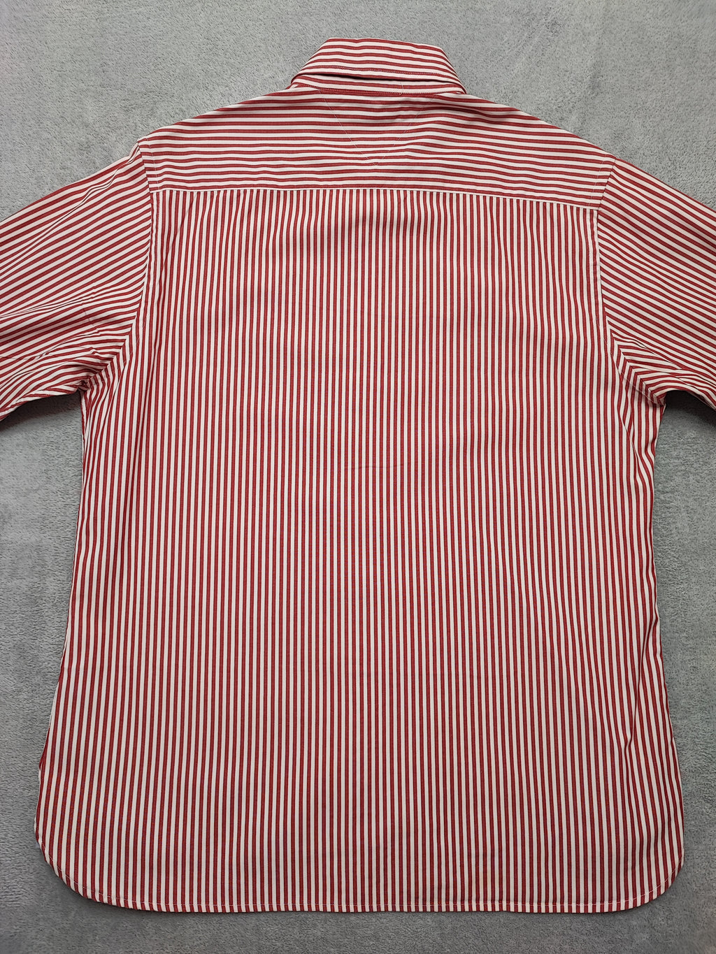 Vintage Tommy Hilfiger Striped Long Sleeve Heritage Crest Shirt Red Men's Large