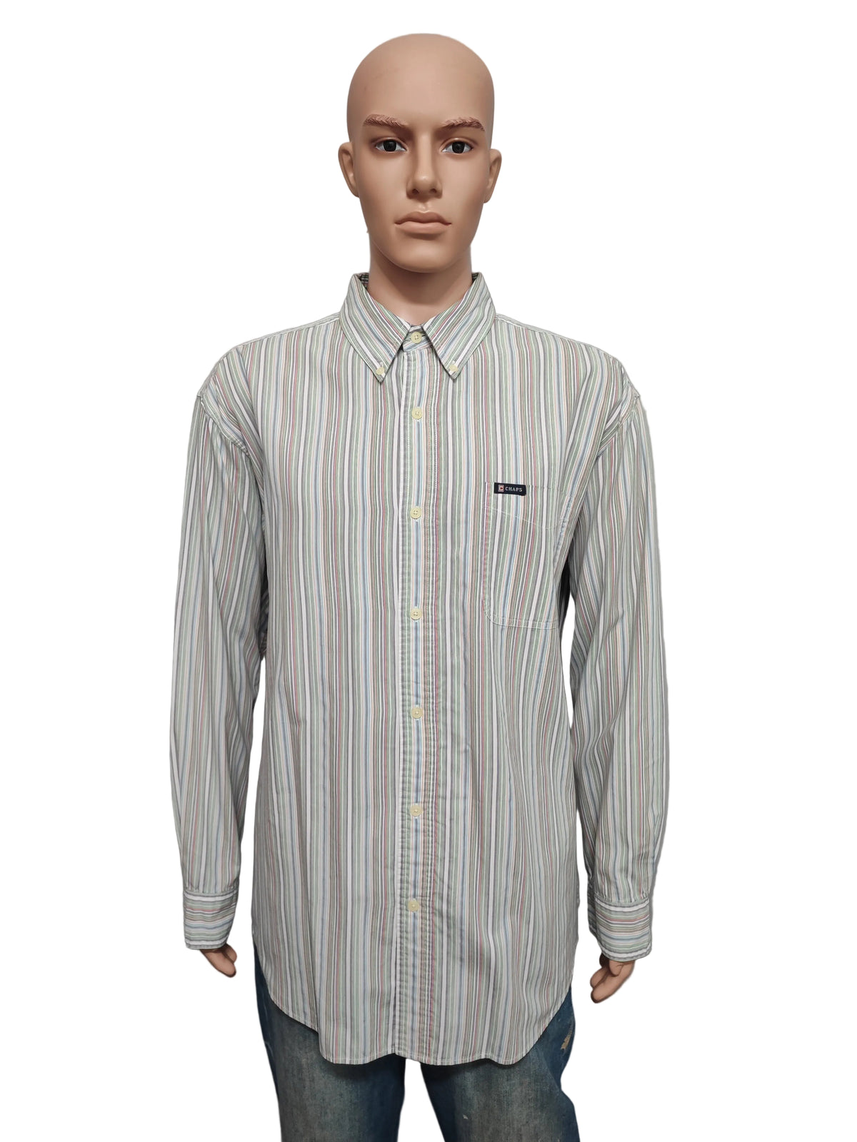 Vintage Chaps Checked Long Sleeve Shirt Multicolour Men's Size XXL