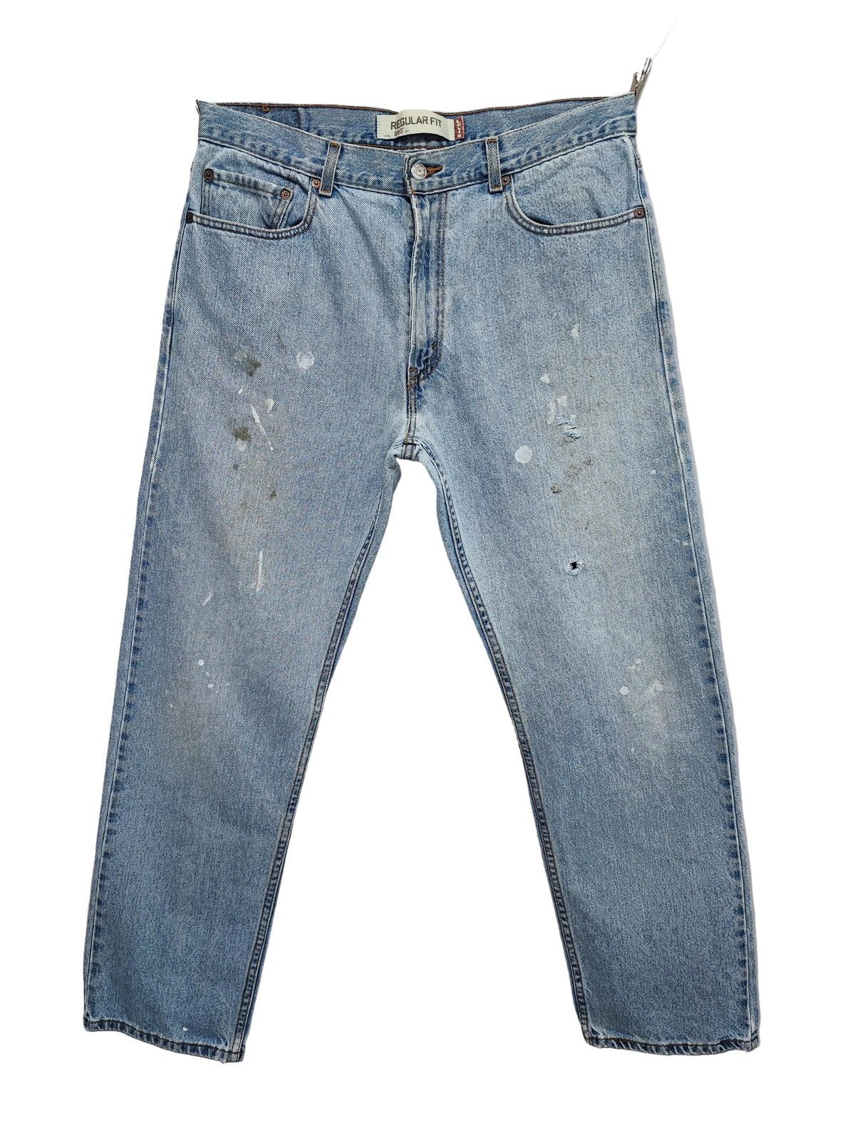 Vintage Levi's 505 Regular Fit Jeans Faded Blue Grunge Skater Men's W34 L31