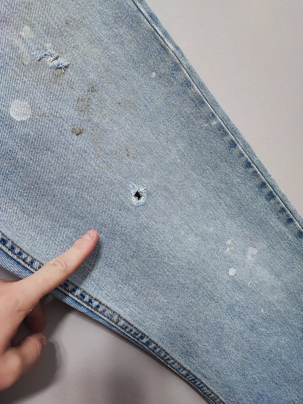 Vintage Levi's 505 Regular Fit Jeans Faded Blue Grunge Skater Men's W34 L31