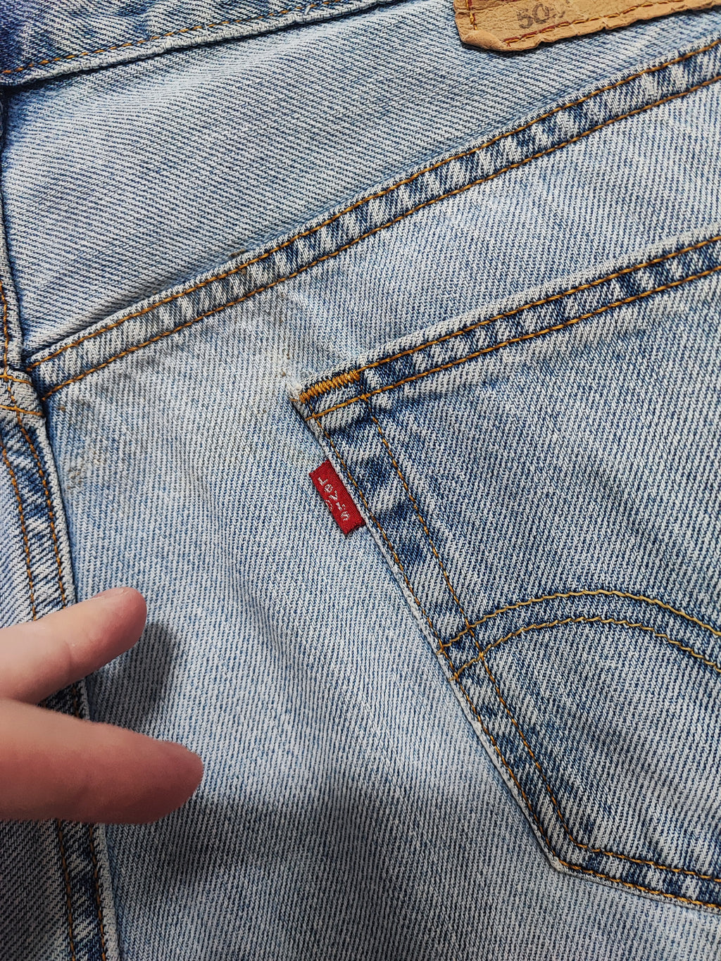 Vintage Levi's 505 Regular Fit Jeans Faded Blue Grunge Skater Men's W34 L31