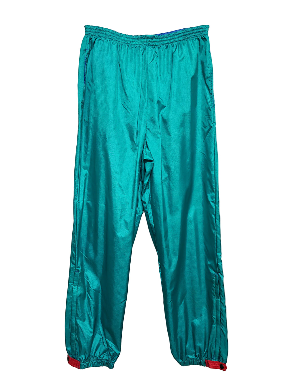 Vintage Columbia Plain Green Ankle Zip Tracksuit Bottoms Joggers Men Size Medium