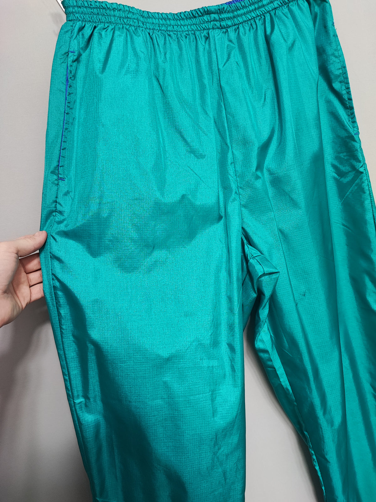 Vintage Columbia Plain Green Ankle Zip Tracksuit Bottoms Joggers Men Size Medium