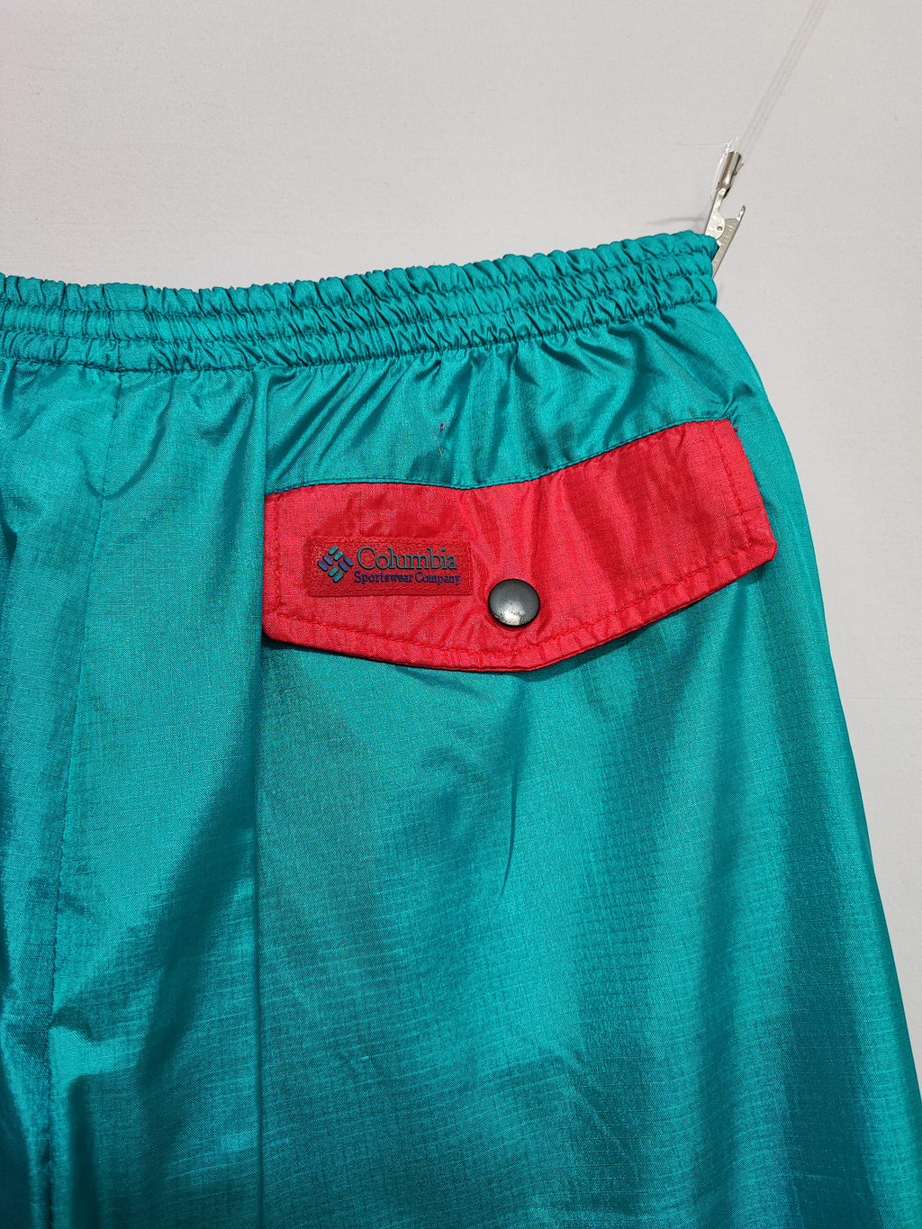 Vintage Columbia Plain Green Ankle Zip Tracksuit Bottoms Joggers Men Size Medium