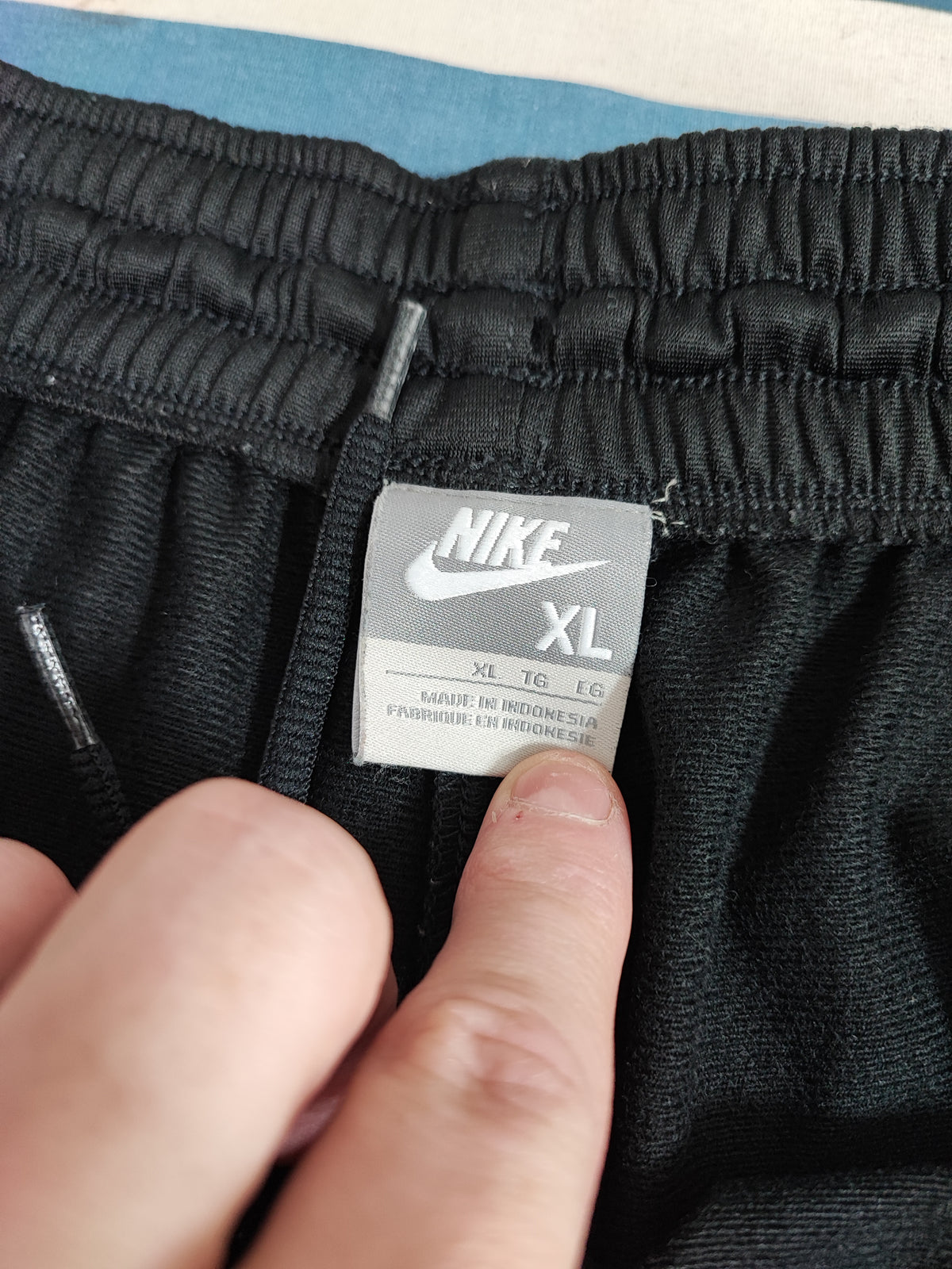 Vintage Nike Side Stripe Embroidered Swoosh Tracksuit Bottoms Joggers XL Short