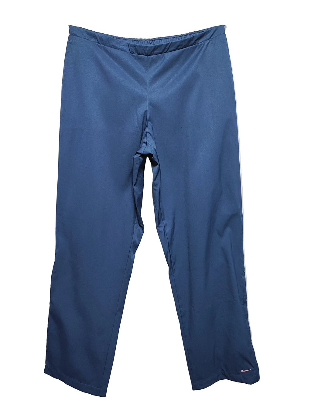 Vintage Nike Shiny Blue Tracksuit Bottoms Joggers Women Size 12 14 Men Medium