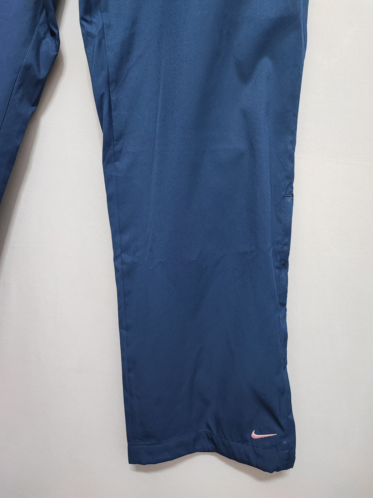 Vintage Nike Shiny Blue Tracksuit Bottoms Joggers Women Size 12 14 Men Medium